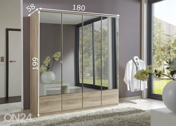 Vaatekaappi Imago 180 cm mitat