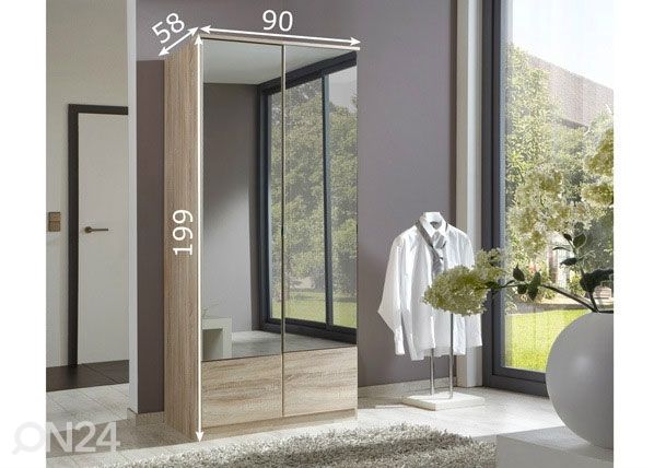 Vaatekaappi Imago 90 cm mitat