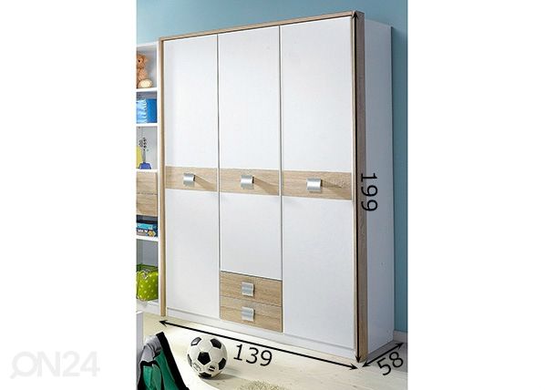 Vaatekaappi Jalta 139 cm mitat