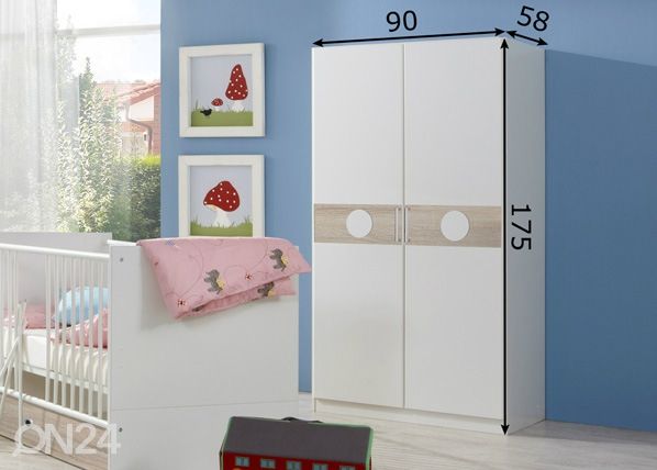 Vaatekaappi Kimba 90 cm mitat