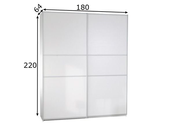 Vaatekaappi liukuovilla 180 cm mitat