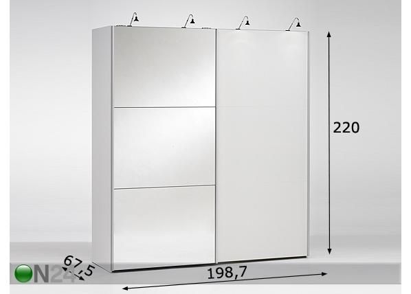 Vaatekaappi liukuovilla STOCK mitat