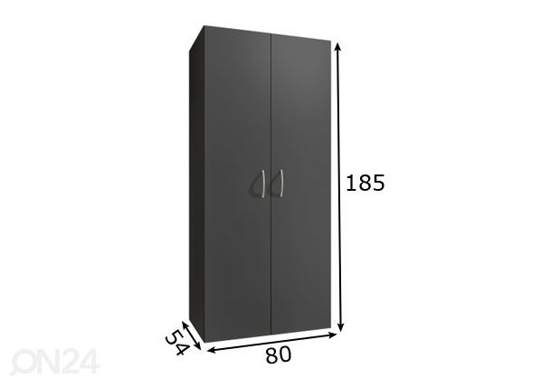 Vaatekaappi MRK 649 80 cm mitat