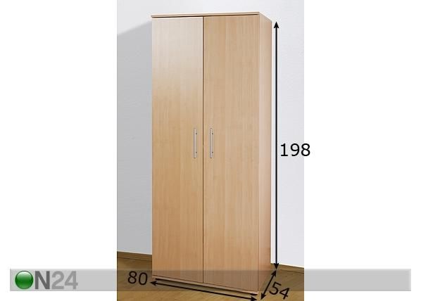 Vaatekaappi PIERRE II mitat