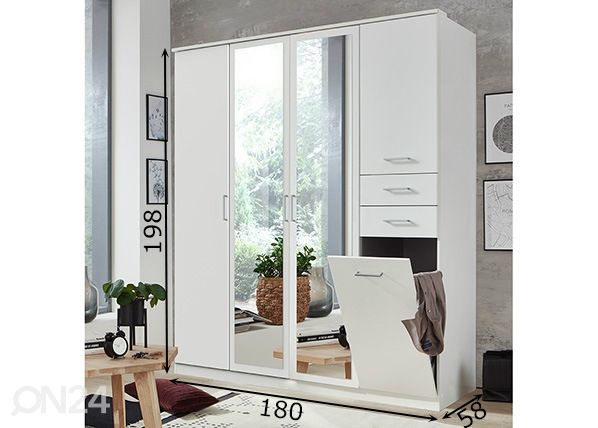Vaatekaappi rankfurt 180 cm mitat