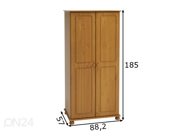 Vaatekaappi Richmond 301 mitat