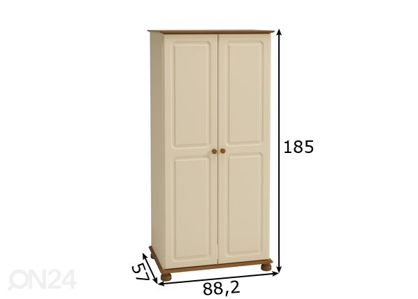 Vaatekaappi Richmond 301 mitat