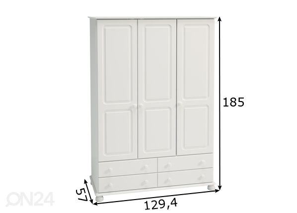 Vaatekaappi Richmond 302 mitat