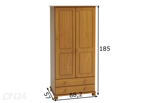 Vaatekaappi Richmond 316 mitat