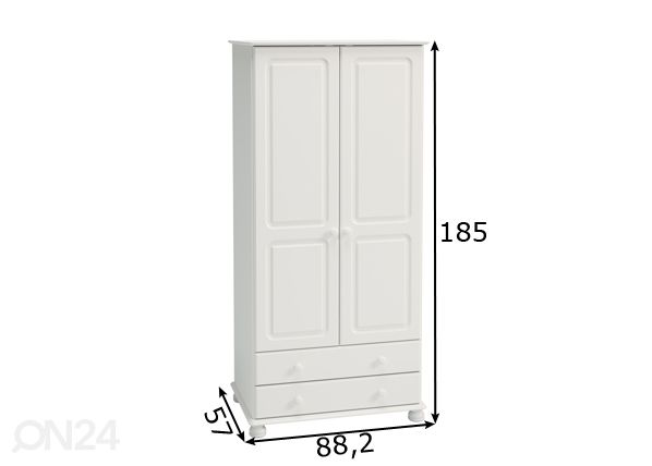 Vaatekaappi Richmond 316 mitat
