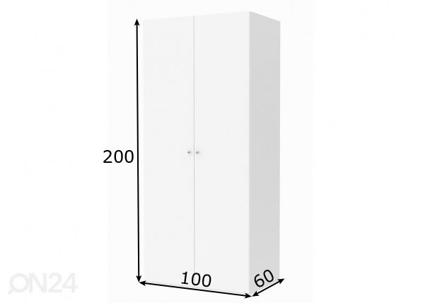 Vaatekaappi SAVE h200 cm mitat