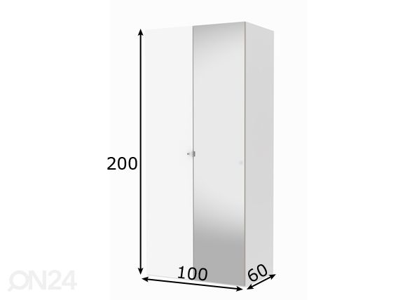Vaatekaappi SAVE h200 cm mitat