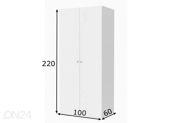 Vaatekaappi SAVE h220 cm mitat