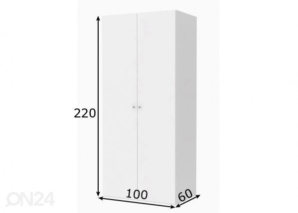 Vaatekaappi SAVE h220 cm mitat