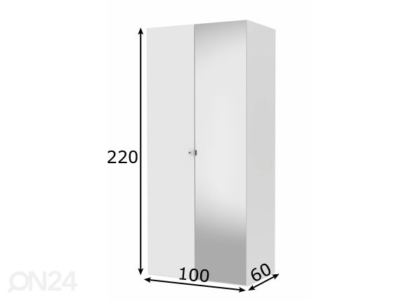Vaatekaappi SAVE h220 cm mitat