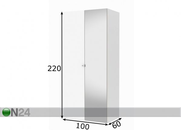 Vaatekaappi SAVE h220 cm mitat