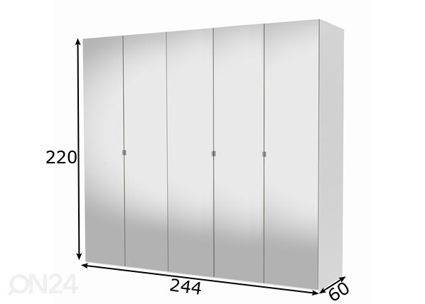 Vaatekaappi Save h220 cm mitat