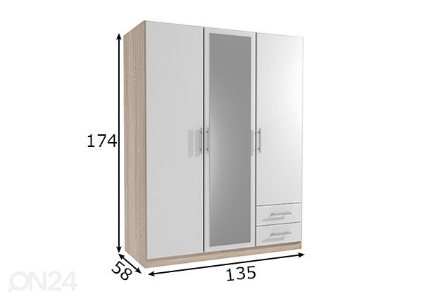 Vaatekaappi Spectral mitat