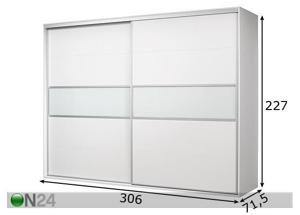 Vaatekaappi SUPREME 75600/23 mitat
