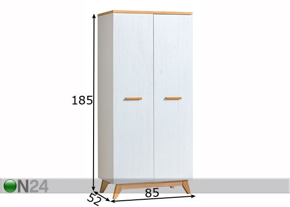 Vaatekaappi SV1 mitat