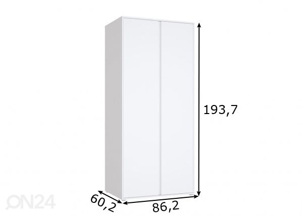 Vaatekaappi Tommy 86 cm mitat