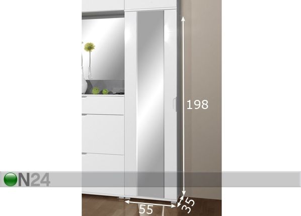 Vaatekaappi TRENTO mitat