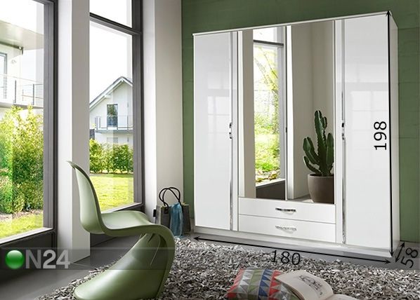 Vaatekaappi Trio 180 cm mitat