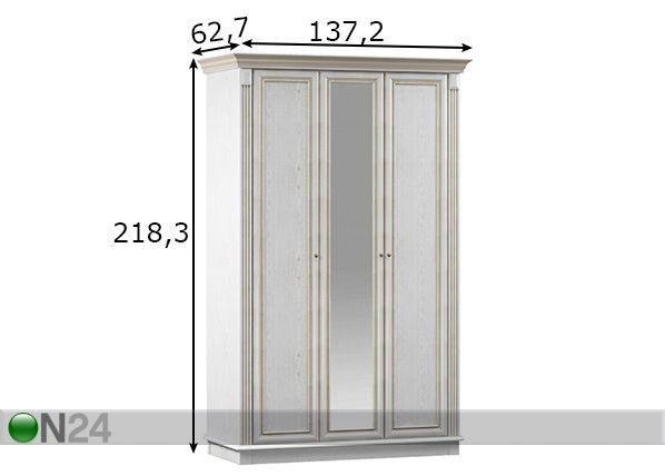 Vaatekaappi VERSAILLES mitat
