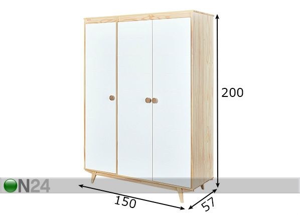 Vaatekaappi Wilna 4.1 mitat