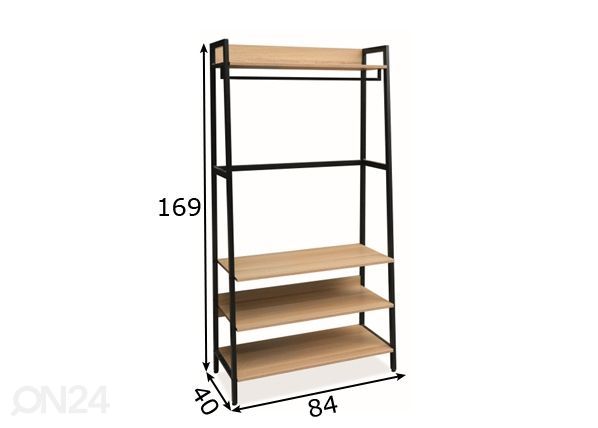 Vaatekaappijärjestelmä Sol D mitat