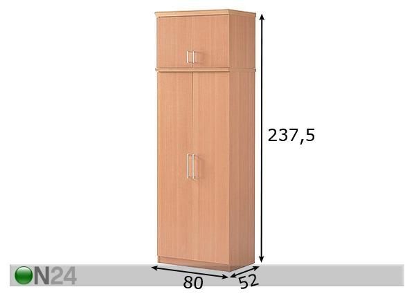 Vaatekomero+yläkomero NOORA 112 mitat