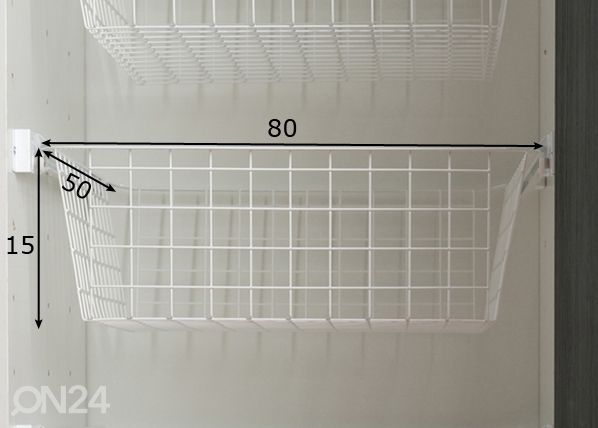 Vaatekori EAZY-kaappiin h15 x 80 cm mitat