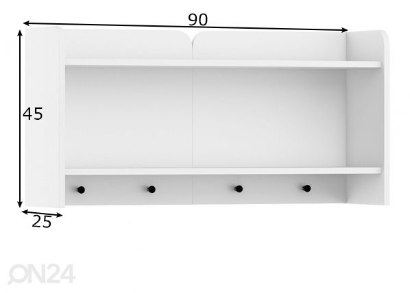 Vaatenaulakko mitat