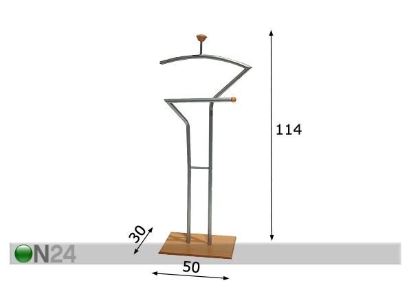 Vaateteline LOGO 2 mitat