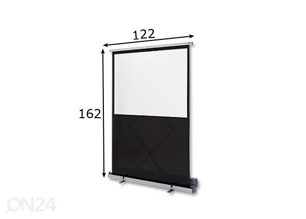 Valkokangas kannettava Nobo 162x122 cm, 4:3 mitat