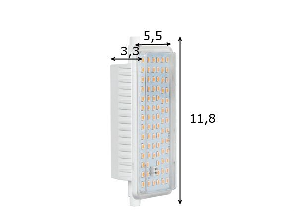 Valoa säätelevä LED sähkölamppu R7S mitat