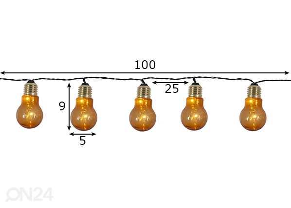 Valoketju Glow mitat