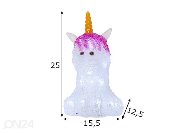 Valokoriste Crystaline mitat