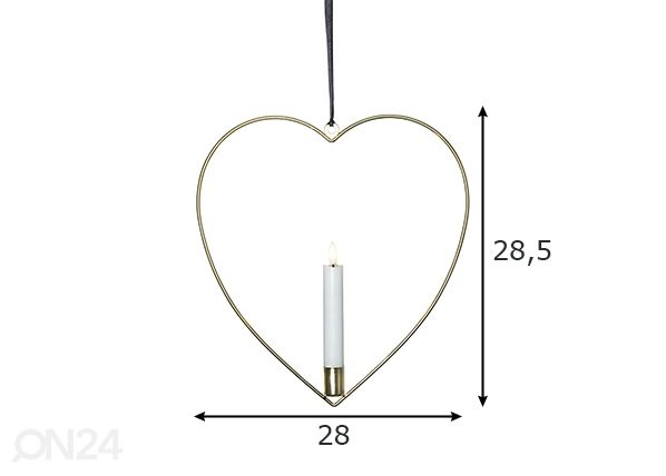 Valokoriste Flamme Heart mitat