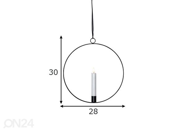 Valokoriste Flamme Ring mitat