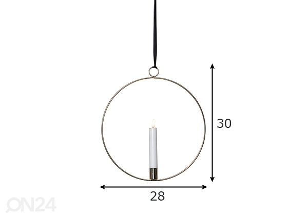Valokoriste Flamme Ring mitat