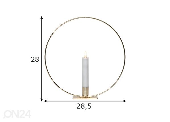 Valokoriste Flamme Ring mitat