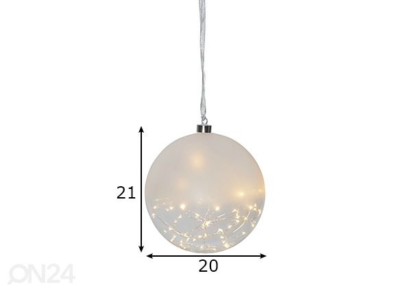 Valokoriste Glow mitat
