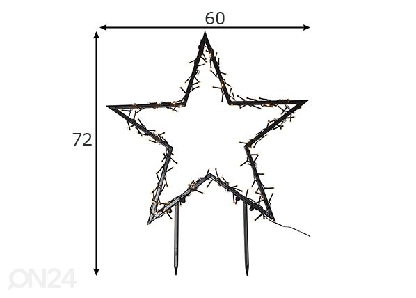 Valokoriste Spiky mitat