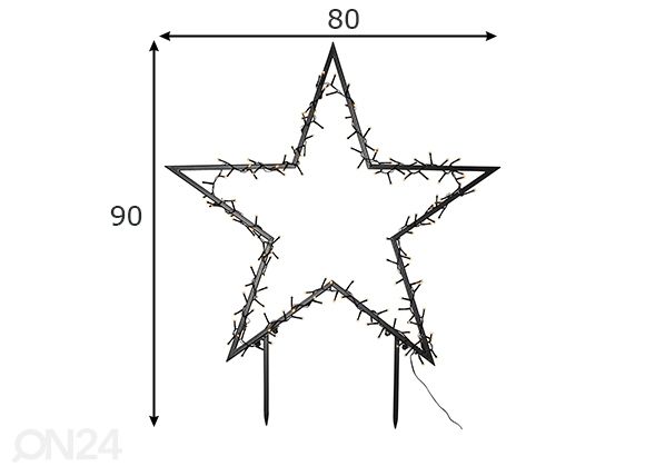 Valokoriste Spiky mitat