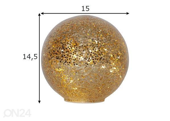 Valokoriste Star Fall mitat