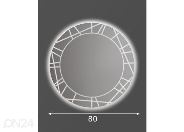 Valopeili Spider LED Ø 80 cm mitat
