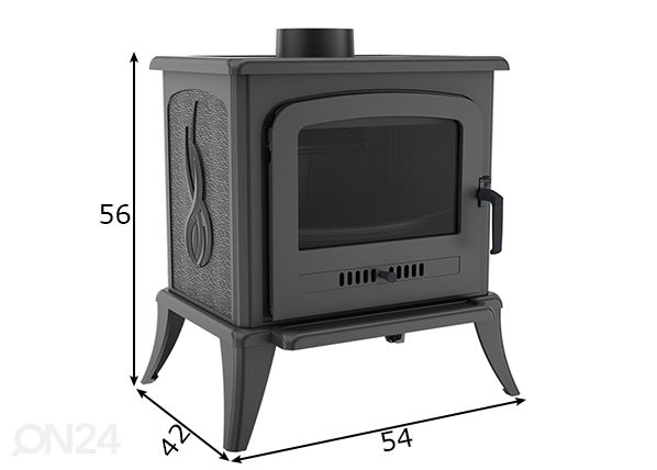 Valurautakamiina K7 mitat