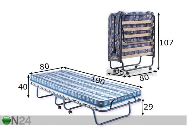 Varavuode 80x190 cm mitat