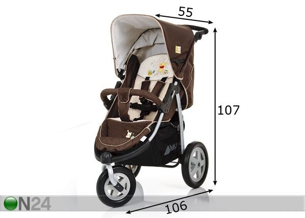 Vaunu-rattaat VIPER TRIO-SET POOH DOODLE BROWN mitat